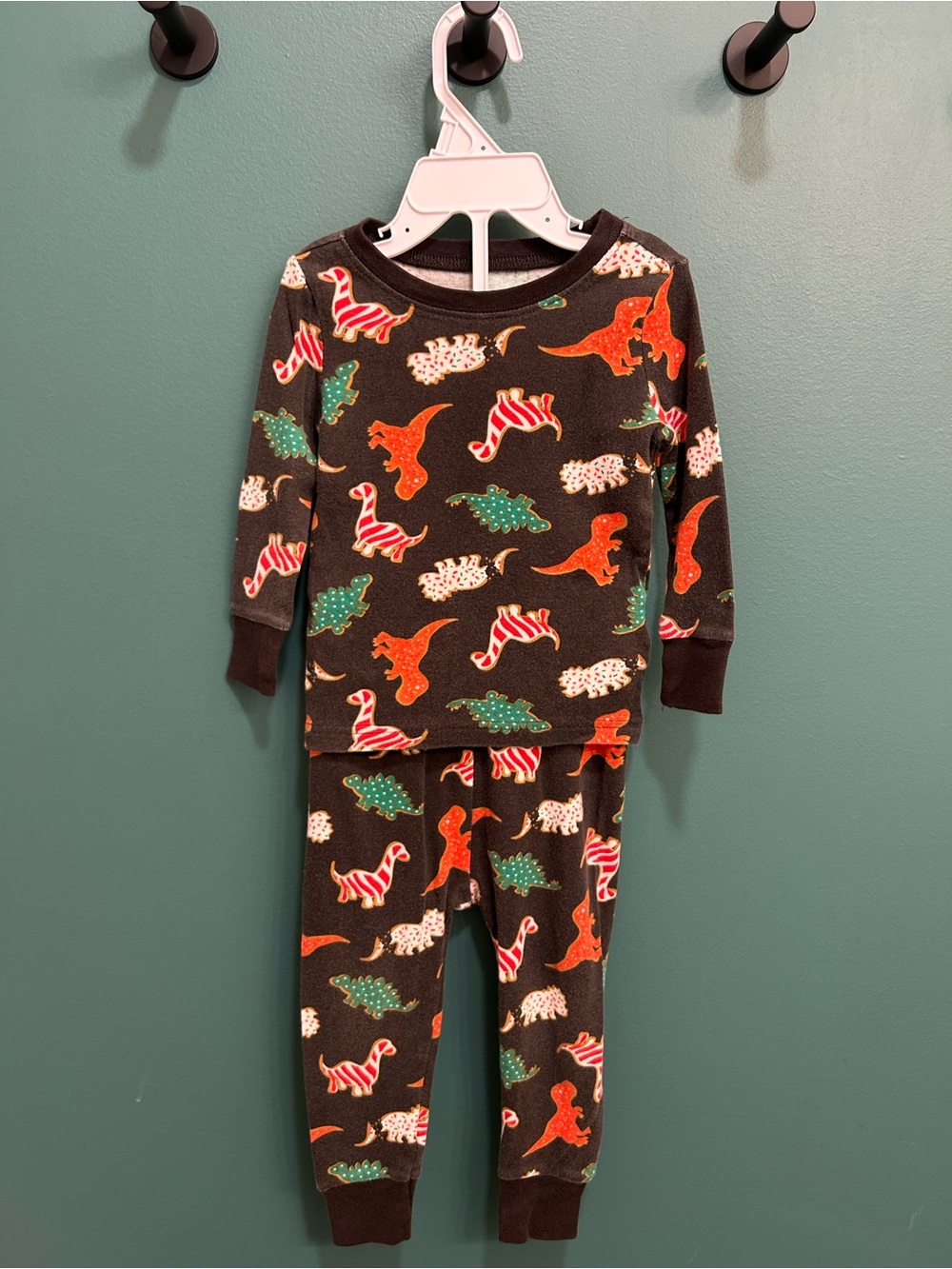 Dino Christmas Cookie Pajama Set